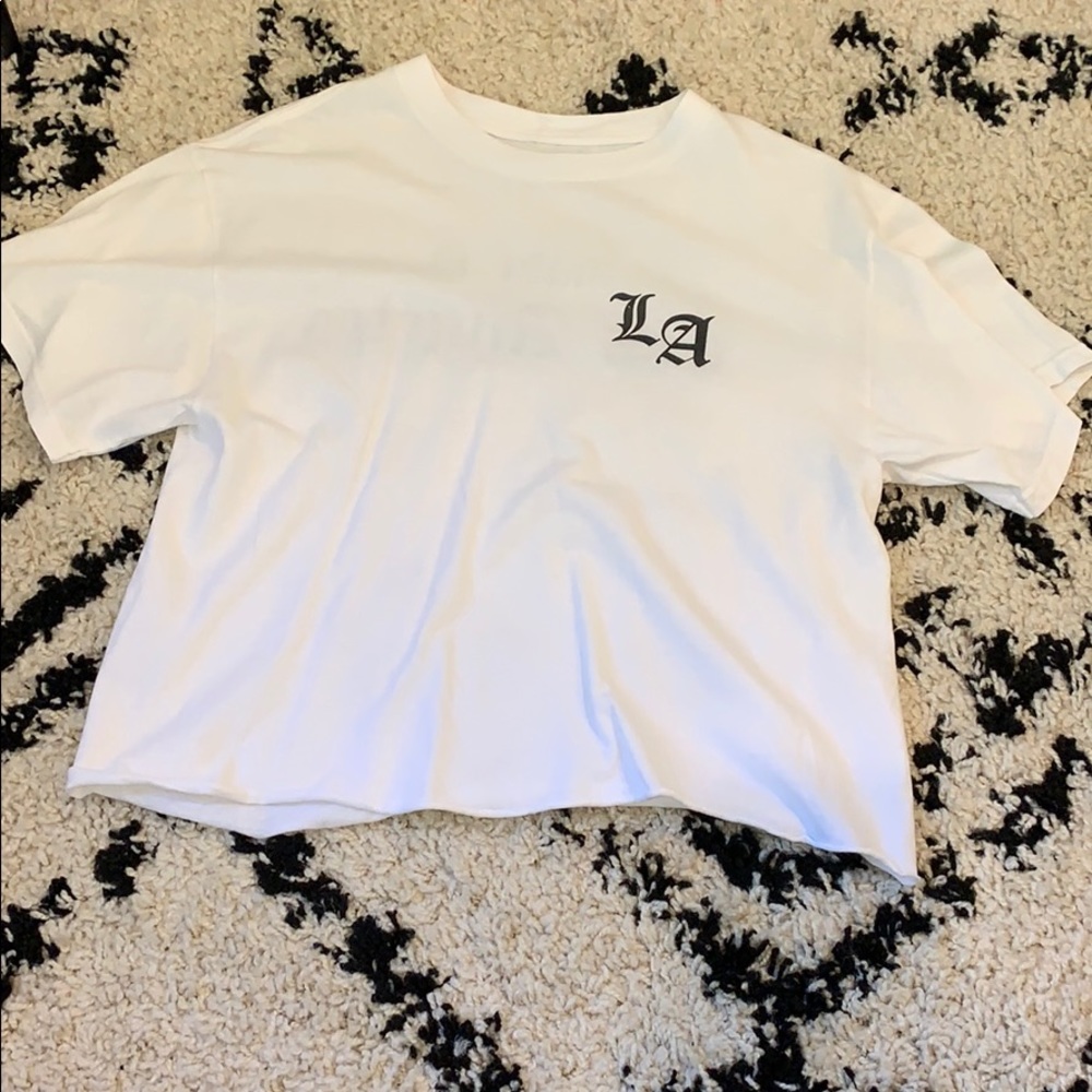 brandy melville cropped made in LA tee